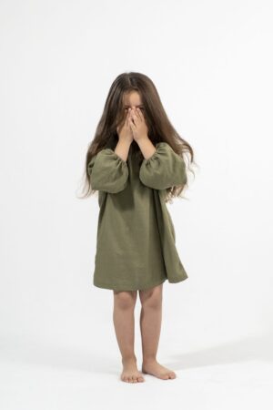 پیراهن لینن بچه گانه ELSA - SPRING GREEN, 6سال