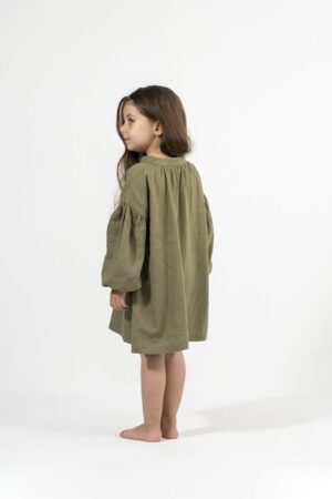 پیراهن لینن بچه گانه ELSA - SPRING GREEN, 3سال