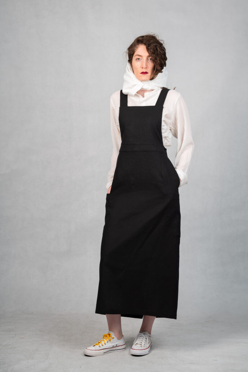 دامن لینن KIMURA - BLACK, 2