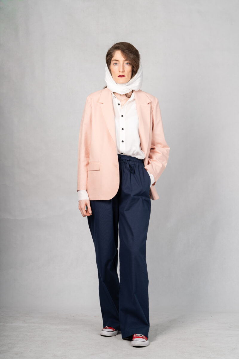 کت لینن زنانه MRS BROWN - 2, ROSE FOG