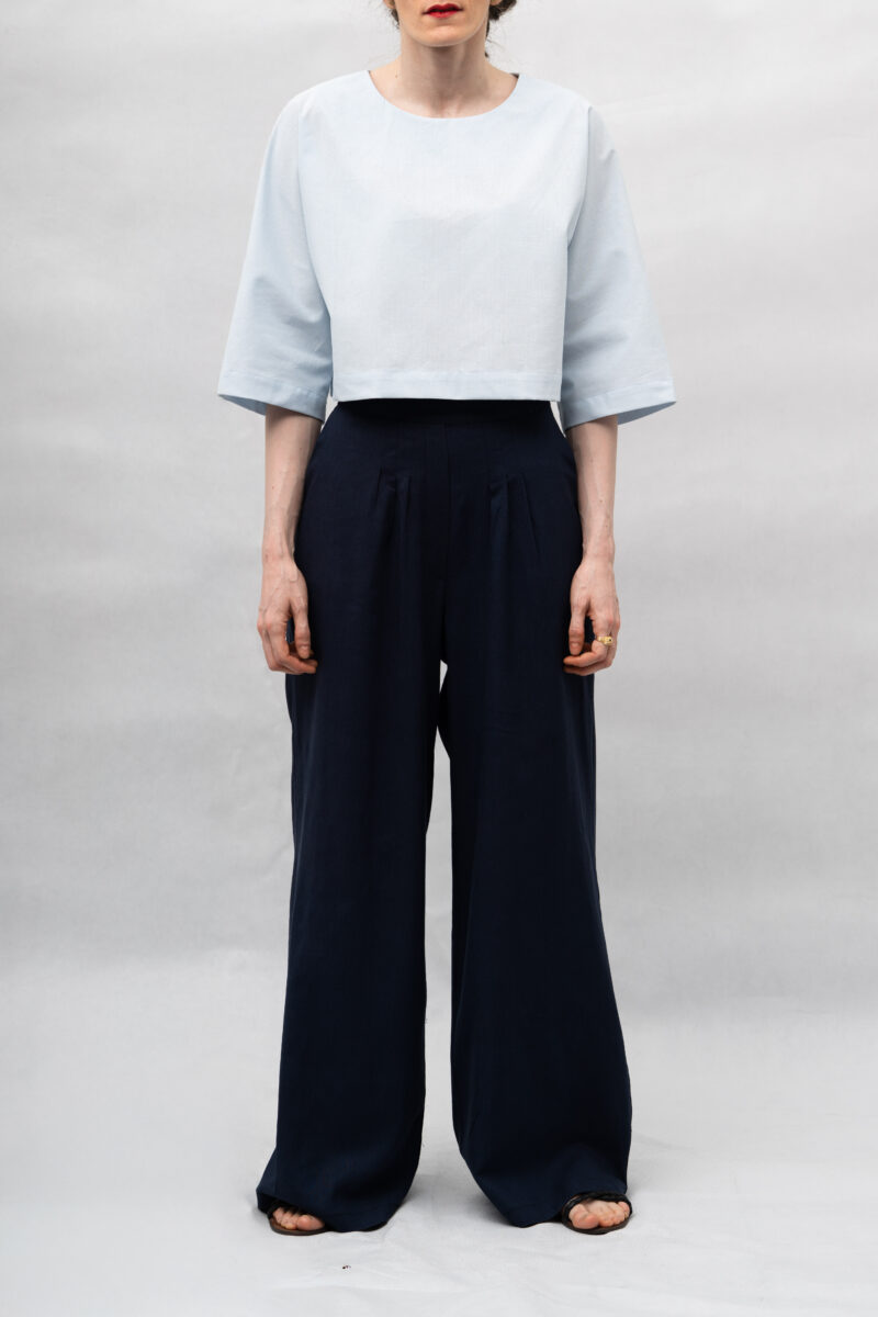 شلوار لینن زنانه ANNABELLE - 1, BLUE NIGHT SKY