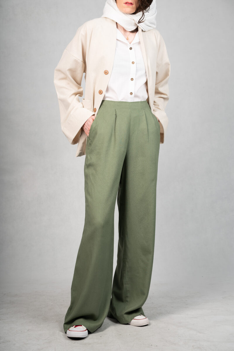 شلوار لینن زنانه BENNESSE - EBONY, 2