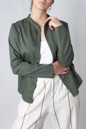 شومیز لینن EDGAR - XL, RIFLE GREEN
